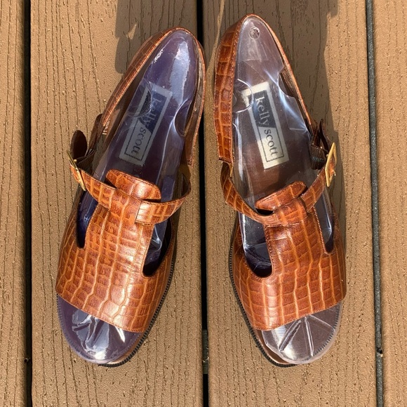 KELLY SCOTT LADIES LEATHER SANDALS SIZE 9-1/2 W - Picture 2 of 8